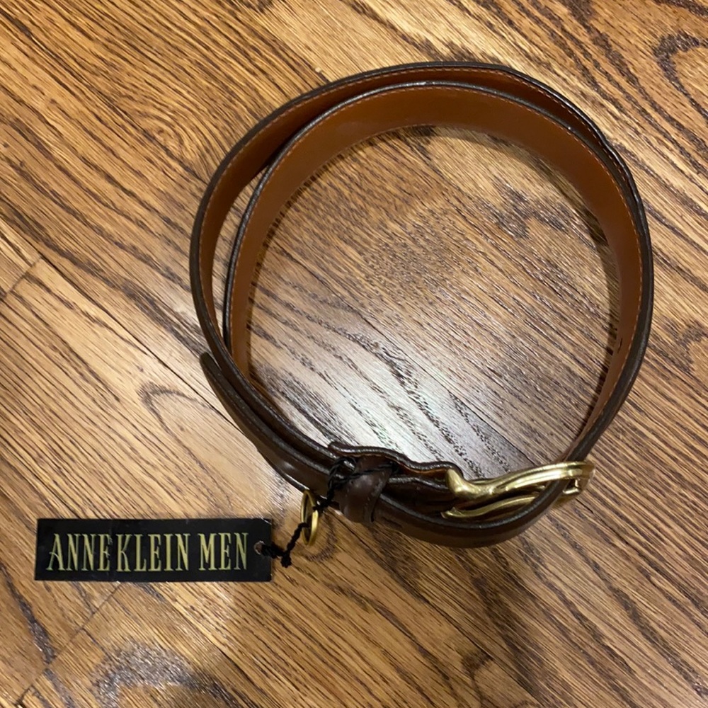 AKM Mens Brown Leather Belt